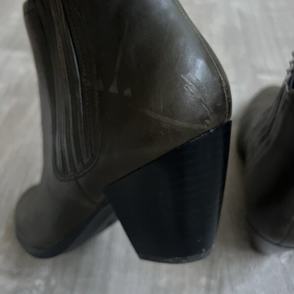 Ecco Shape 55 Deep Forest Cowboy Western Green Leather Ankle Booties US 8 EU 39 - Picture 9 of 12